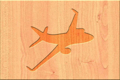 Aircraft Engraved Wooden Shape Free Vector, Free Vectors File