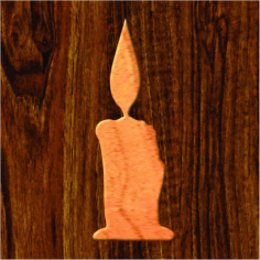 Candle Wooden Shape Cutout Free Vector, Free Vectors File