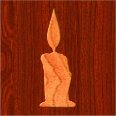 Lasercut Candle Wooden Shape Cutout Free Vector, Free Vectors File
