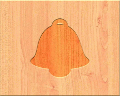 Unfinished Bell Wooden Engraved Shape Free Vector, Free Vectors File