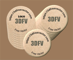 Logo Decorative Tea Coasters Free Vector, Free Vectors File
