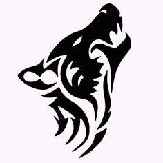 Wolf Tribal Animal Tattoo Free Vector, Free Vectors File
