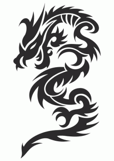 Tattoo Dragon Illustration Free Vector, Free Vectors File