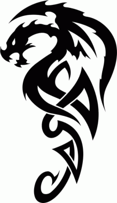 Celtic Dragon Tattoo Free Vector, Free Vectors File