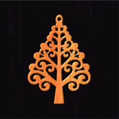 Christmas Wooden Tree Pendant Craft Free Vector, Free Vectors File