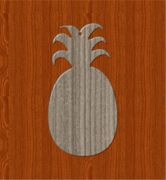 Pineapple Wooden Pendant Craft Free Vector, Free Vectors File