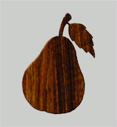Pear Wooden Craft Free Vector, Free Vectors File