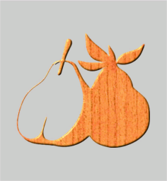 Peach Laser Cutting Wooden Craft Cutouts Free Vector, Free Vectors File