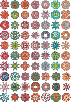 Ornamental Colorful Mandala Free Vector, Free Vectors File