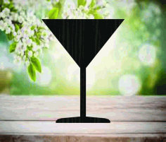 Martini Glass Wooden Cutout Free Vector, Free Vectors File