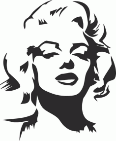Marilyn Monroe Woman Stencil Free Vector, Free Vectors File