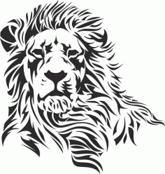 Lion Line Art Stencil Free Vector, Free Vectors File