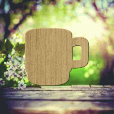 Tea Cup Wooden Cutouts Model Free Vector, Free Vectors File
