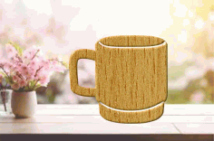 Tea Cup Wooden Cutouts Free Vector, Free Vectors File