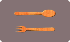 Cutlery Wooden Craft Cutouts Free Vector, Free Vectors File