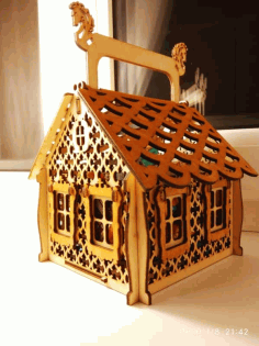 Laser Cut Christmas Candy House Free Vector, Free Vectors File