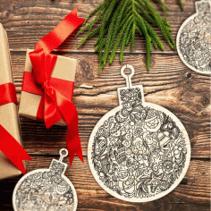 Laser Cut Christmas Decorative Pendants Free Vector, Free Vectors File