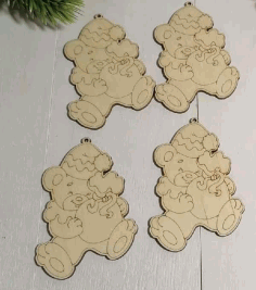 Laser Cut Engraved Wooden Christmas Cutouts Free Vector, Free Vectors File