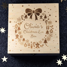 Laser Engraving Christmas Decorative Box Free Vector, Free Vectors File