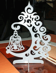 Laser Cut Christmas Tree Bell 2mm Free Vector, Free Vectors File