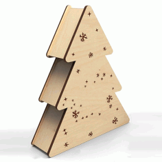 Laser Cut Christmas Wooden Tree Gift Box Free Vector, Free Vectors File