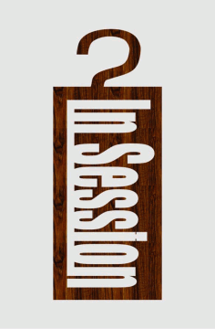In Session Door Hanger Reminder Cutout Free Vector, Free Vectors File