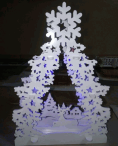 Laser Cut Christmas Tree Decoration Ornament Free Vector, Free Vectors File