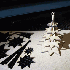 Laser Cut Christmas Tree Ornament Cutouts Free Vector, Free Vectors File