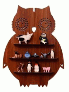 Laser Cut Owl Decorated Shelf Plans Free Vector, Free Vectors File