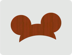 Laser Cut Mickey Mouse Head Cutout Free Vector, Free Vectors File