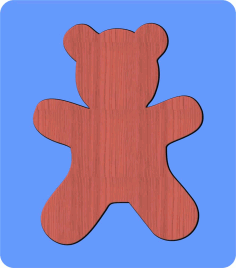 Unfinished Bear Wood Cutout for Craft Free Vector, Free Vectors File