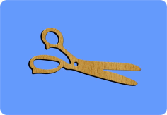 Scissor Unfinished Wooden Cutout Free Vector, Free Vectors File