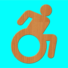 Accessible Icon Wood Cutout Free Vector, Free Vectors File