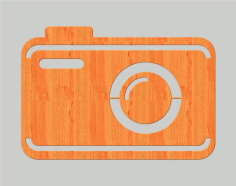 Laser Cut Wooden Camera Shape Cutout Free Vector, Free Vectors File