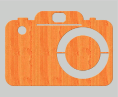 Wooden Unfinished Camera Icon Cutout Free Vector, Free Vectors File