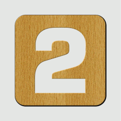 Laser Cut Wooden Numeric Number 2 Drawing Toy Free Vector, Free Vectors File