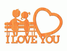 Laser Cut Love You Valentine Day Cutout Free Vector, Free Vectors File