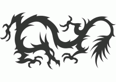 Dragon Silhouette Tattoo Sticker Free Vector, Free Vectors File