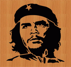 Che Guevara Silhouette Free DXF File, Free Vectors File
