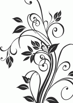 Floral Silhouettes Wall Art Free Vector, Free Vectors File