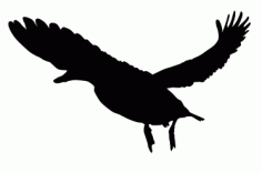 Duck Flying Silhouette Free DXF File, Free Vectors File