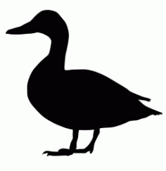 Mallard Duck Silhouette Free DXF file, Free Vectors File
