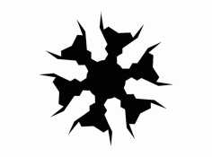 Snowflake Silhouette Free DXF File, Free Vectors File