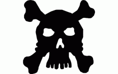 Skull Silhouette Sticker Free DXF File, Free Vectors File
