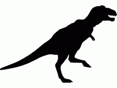 Trex Dinosaur Silhouette Sticker Free DXF File, Free Vectors File