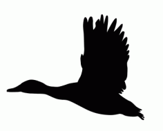 Mallard Duck Flying Silhouette Sticker Free DXF File, Free Vectors File