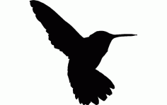 Humming Bird Sticker Free DXF File, Free Vectors File