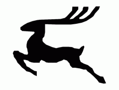 Reindeer Sticker Free DXF File, Free Vectors File
