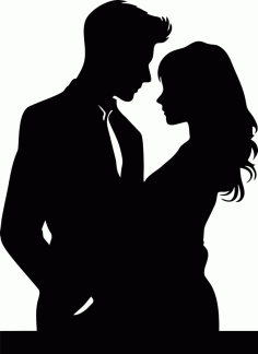 Lover Couple Silhouette Valentine Day Free Vector, Free Vectors File