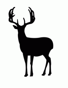 Deer Silhouette Free DXF File, Free Vectors File